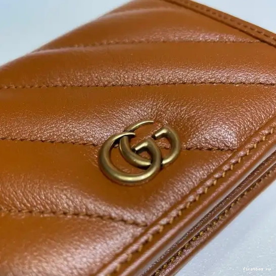 First bag ru Marmont card wallet GUCCI GG case 0610